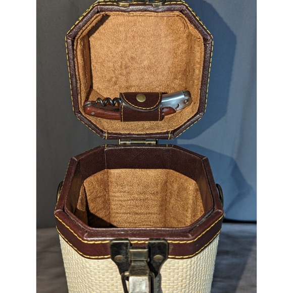 Picnic Time Bali Insulated Wine Case Tote Cooler Strap Leather - Picture 7 of 8